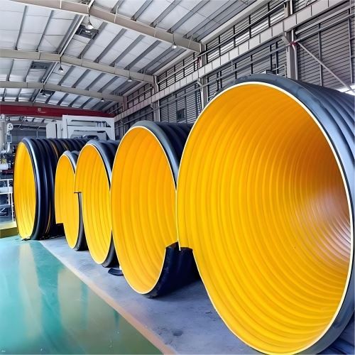 DN1000 HDPE اسٹیل پربلت نالیدار پائپ